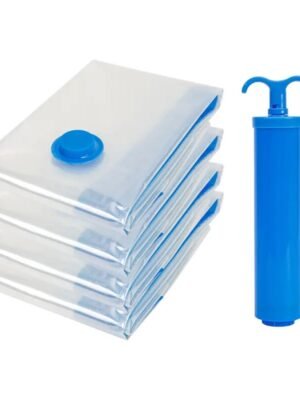 🧳 Kit 5 Bolsas de Empaque al Vacío + Bomba Manual