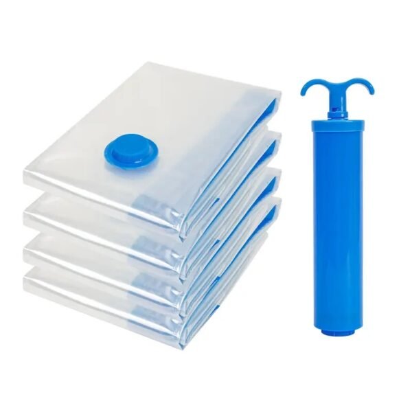 🧳 Kit 5 Bolsas de Empaque al Vacío + Bomba Manual