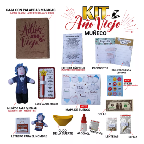 🎉 KIT AÑO VIEJO 2025 – MUÑECO COMPLETO