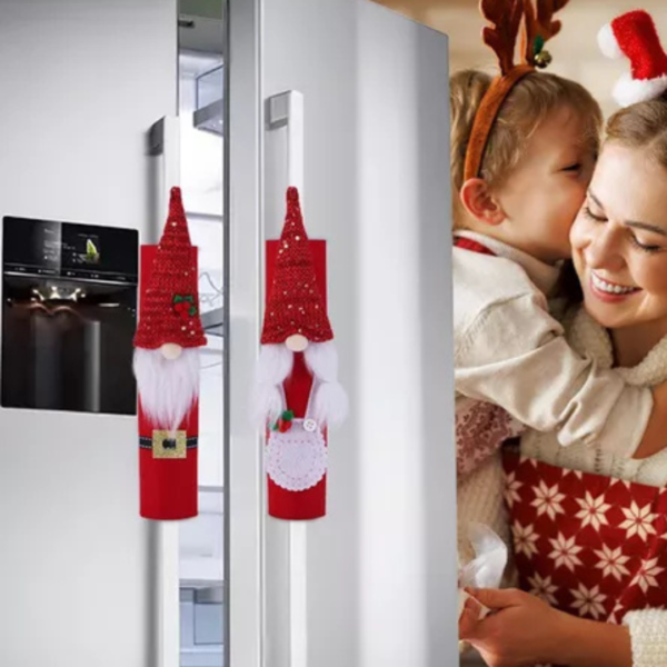 🎁 Combo Navideño para Mesa – 4 Puestos + Estuches para Nevera