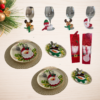 🎁 Combo Navideño para Mesa – 4 Puestos + Estuches para Nevera