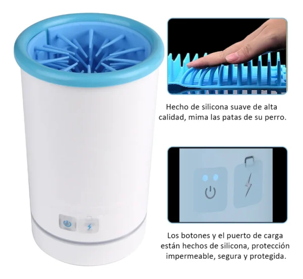 🐾 Lava Patas Automático para Perro y Gato – Suave y Eficaz (Razas Medianas) 🐾