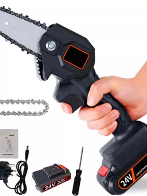 🔥 Mini Motosierra de Mano Portátil 24V – Potente, Liviana y Fácil de Usar 🔥