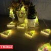 🎄 Guirnalda Navideña LED Árboles – 2 Metros | 10 Luces Warm 🎅✨