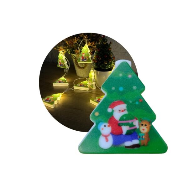 🎄 Guirnalda Navideña LED Árboles – 2 Metros | 10 Luces Warm 🎅✨