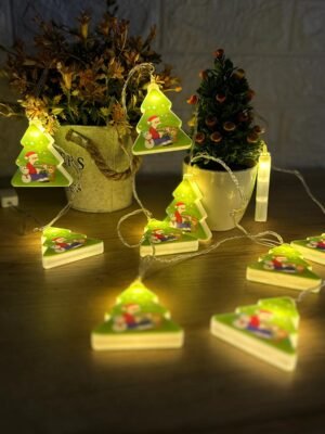 🎄 Guirnalda Navideña LED Árboles – 2 Metros | 10 Luces Warm 🎅✨