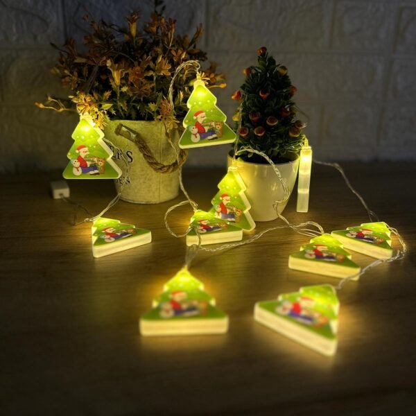 🎄 Guirnalda Navideña LED Árboles – 2 Metros | 10 Luces Warm 🎅✨