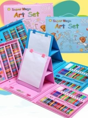 🎨 Set de Arte Maleta para Niños – 208 Piezas | Creatividad, Dibujo y Diversión