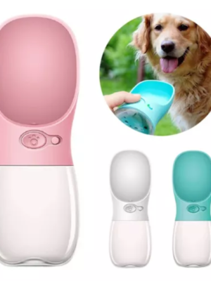 🐶💧 Bebedero Portátil para Mascotas 350 ml | Con Switch de Seguridad Antiderrames