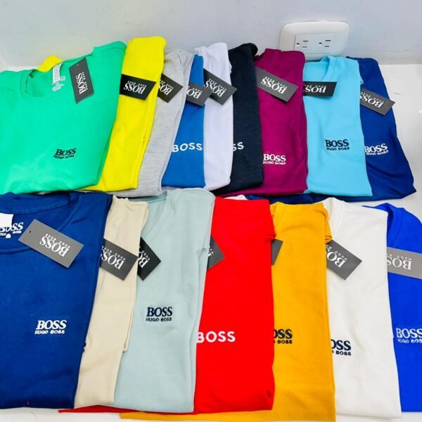 👕✨ KIT x5 Camisetas Hugo Boss + Perfume IGO (Fragancia Acqua di Gio) – Para Caballero