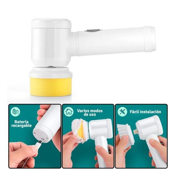 🧼✨ Cepillo de Limpieza Eléctrico 5 en 1 – Recargable | Multiusos | Hogar & Cocina