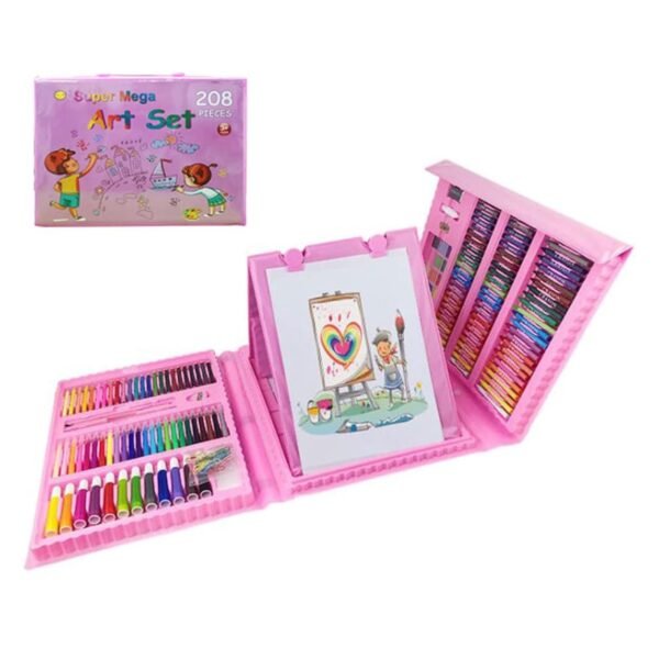 🎨 Set de Arte Infantil 208 Piezas + Rollo de Dibujo 3 Metros