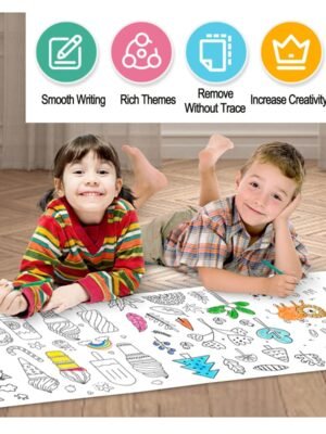 🎨 Set de Arte Infantil 208 Piezas + Rollo de Dibujo 3 Metros