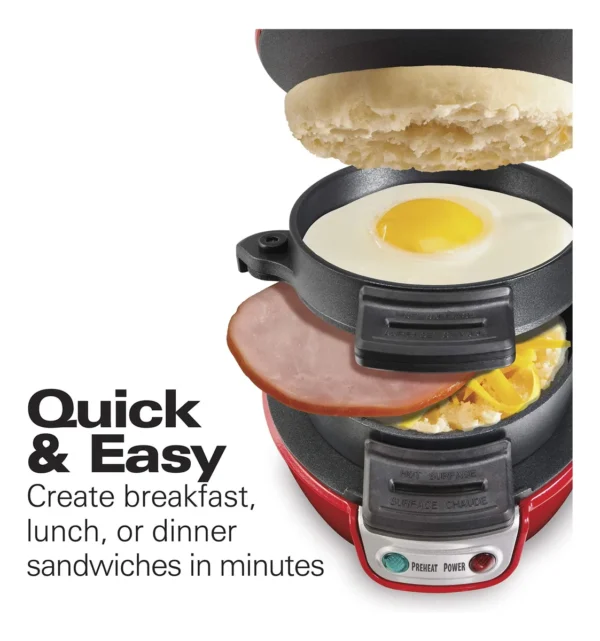 🥪 Máquina para Desayunos 3 en 1 – Sandwichera Eléctrica con Cocedor de Huevo