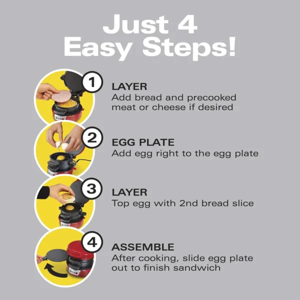 🥪 Máquina para Desayunos 3 en 1 – Sandwichera Eléctrica con Cocedor de Huevo