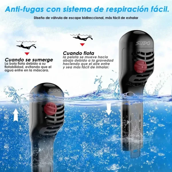 🤿 Careta de Buceo Full Face Snorkel Antifugas con Soporte para Cámara – Talla L/XL