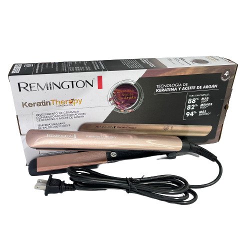 💎 Plancha tipo Remington Keratin Therapy con Aceite de Argán – Alisado Perfecto y Protección Avanzada