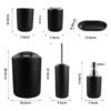 🖤 Juego de Accesorios de Baño 6 Piezas – Set Completo