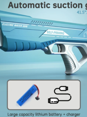 🔫🌊 Pistola de Agua Eléctrica Self-Priming – Recargable con Succión Automática