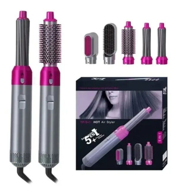 ✅ Cepillo Eléctrico Para Cabello 5 en 1 – Secador, Alisador y Voluminizador Multifuncional
