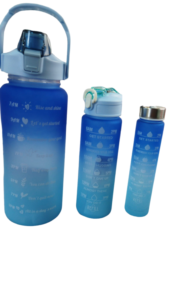 🥤 Trio de Termos Motivacionales – Set 3 Botellas Deportivas