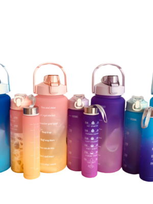 🥤 Trio de Termos Motivacionales – Set 3 Botellas Deportivas