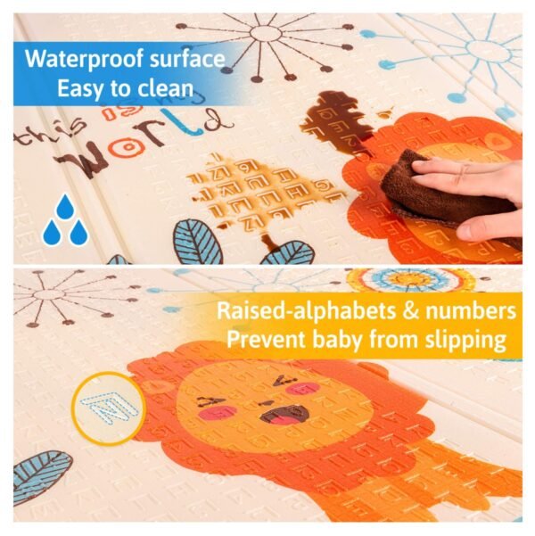 🧸 Alfombra Plegable de Juego para Bebé – Tapete de Gateo Antideslizante 150x200 cm