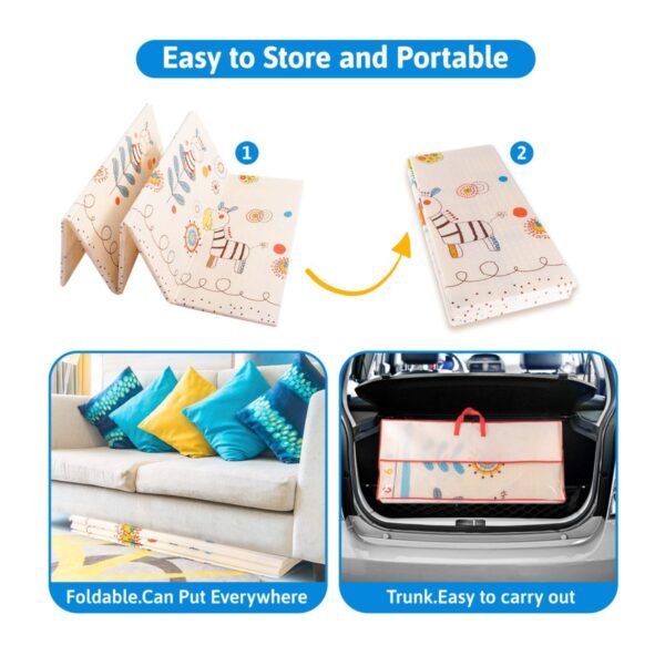 🧸 Alfombra Plegable de Juego para Bebé – Tapete de Gateo Antideslizante 150x200 cm