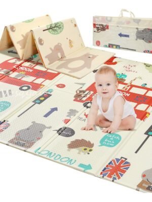 🧸 Alfombra Plegable de Juego para Bebé – Tapete de Gateo Antideslizante 150x200 cm