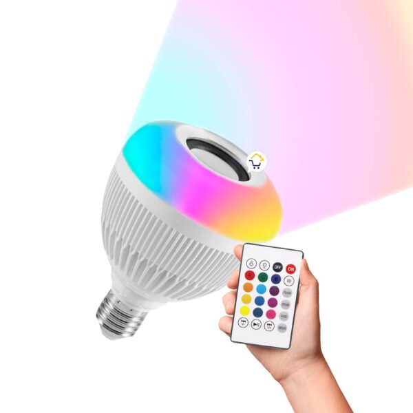 💡 Bombillo Parlante LED RGB con Bluetooth y Control Remoto