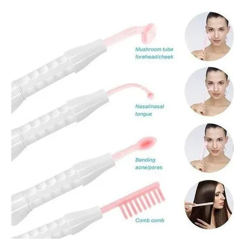 ⚡ Alta Frecuencia Portátil Facial y Corporal – 4 Electrodos Profesionales
