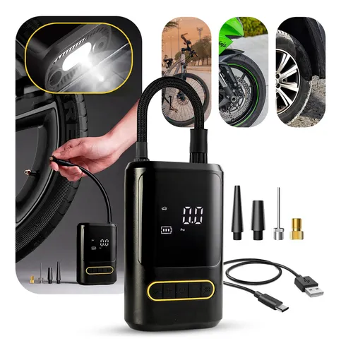 🔋🚗 Compresor de Aire Portátil Recargable Premium – Infla Todo en Minutos