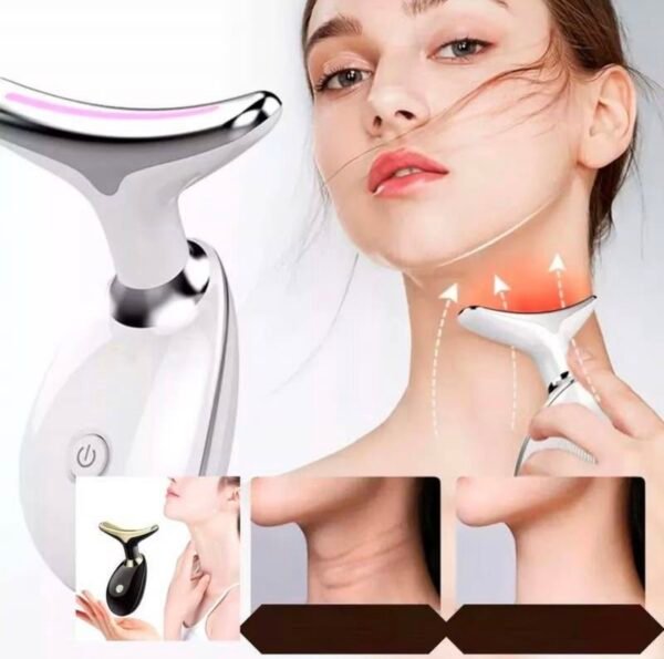 ✨ Masajeador Facial Rejuvenecedor 7 Luces LED – Reducción de Papada, Arrugas y Flacidez