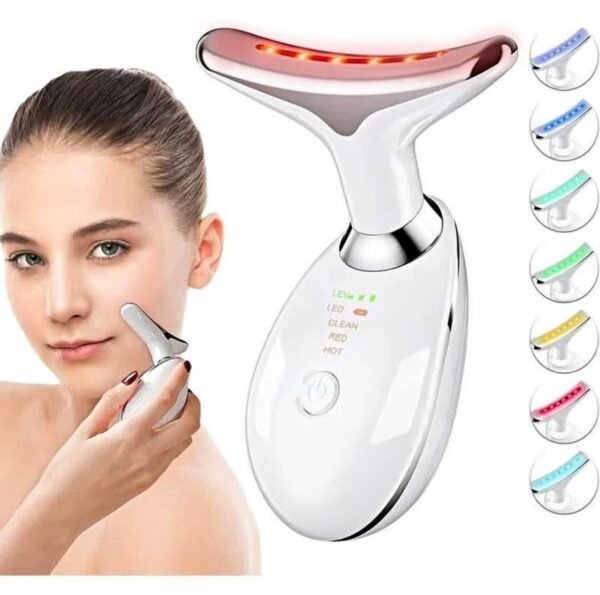 ✨ Masajeador Facial Rejuvenecedor 7 Luces LED – Reducción de Papada, Arrugas y Flacidez