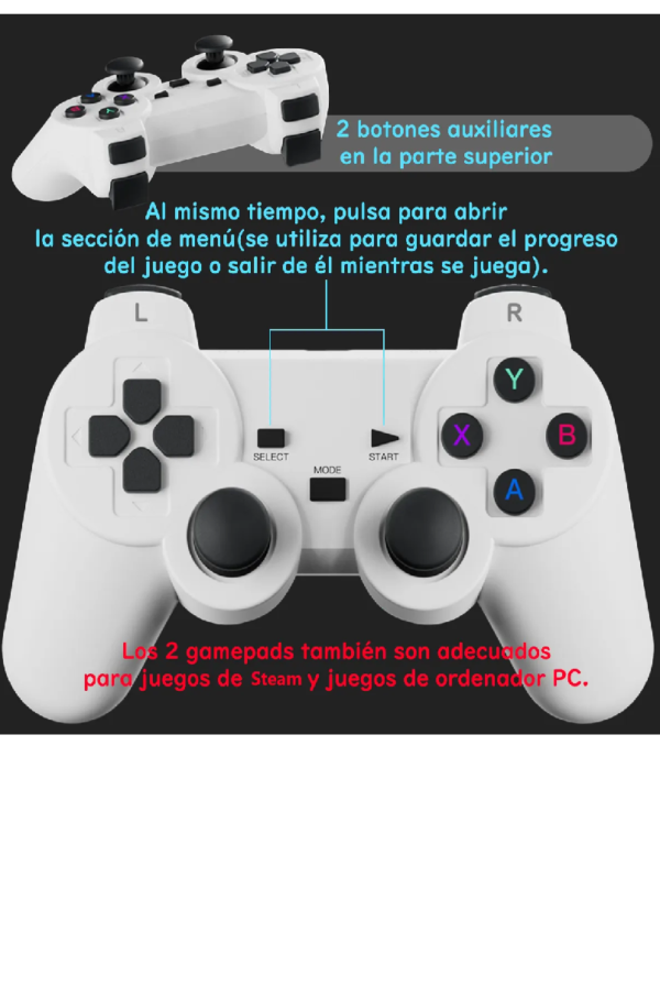 🎮📽️ Proyector Portátil Mini Android para Juegos + 20.000 Juegos + 2 Gamepads Inalámbricos