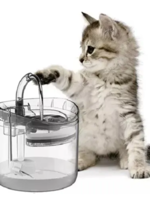 🐾 Fuente Transparente para Mascotas 1.8L – Modelo con Grifo / Cascada