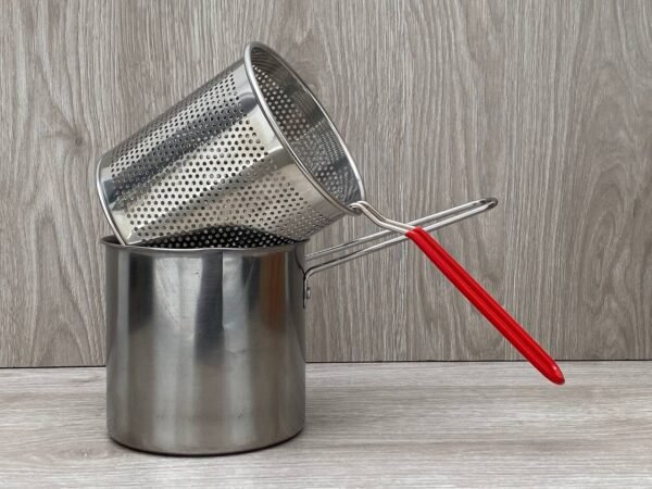 🛒 Olla Freidora de Acero Inoxidable con Canasta Escurridora – 1.2 L