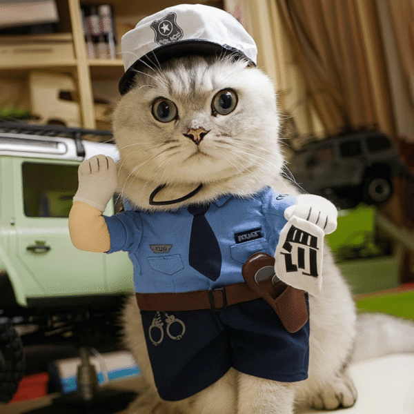 🐾 DISFRAZ DE POLICÍA PARA MASCOTAS – EL HÉROE MÁS TIERNO DEL HOGAR 🚓