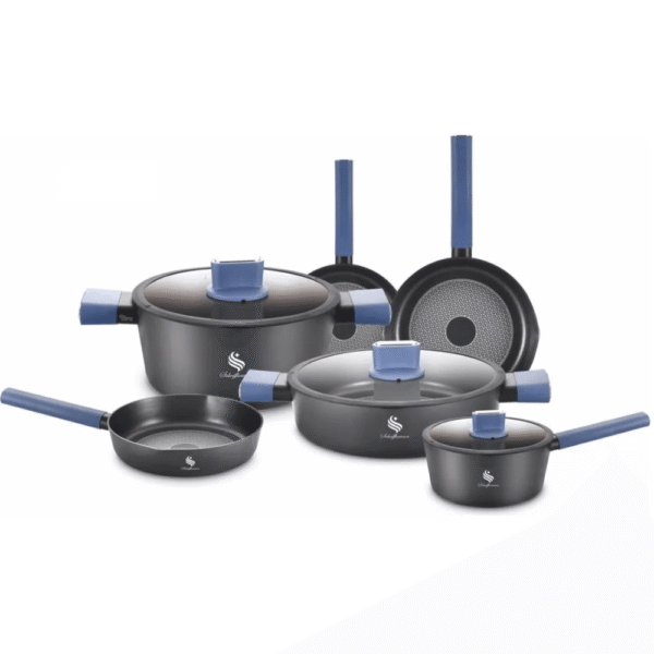 🥘 Combo de Ollas en Mármol – 9 Piezas Premium