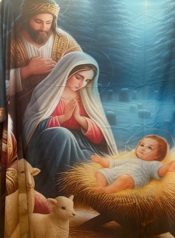 🎄 Telón Navideño Decorativo – Fondo Navideño 250 x 210 cm ✨