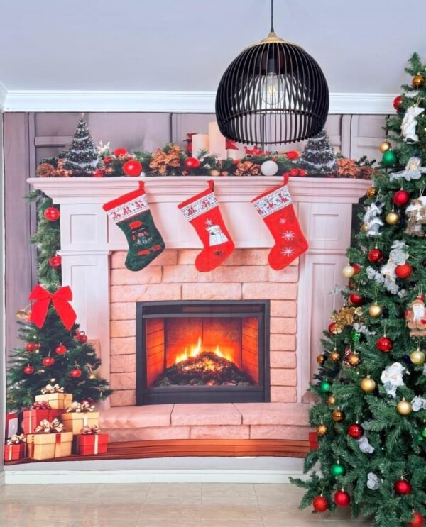🎄 Telón Navideño Decorativo – Fondo Navideño 250 x 210 cm ✨
