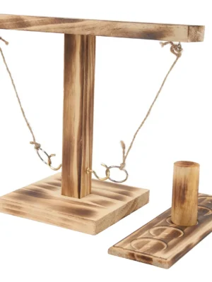 🪵🎯 Juego de Aros y Gancho de Madera – Diversión para Todas las Edades
