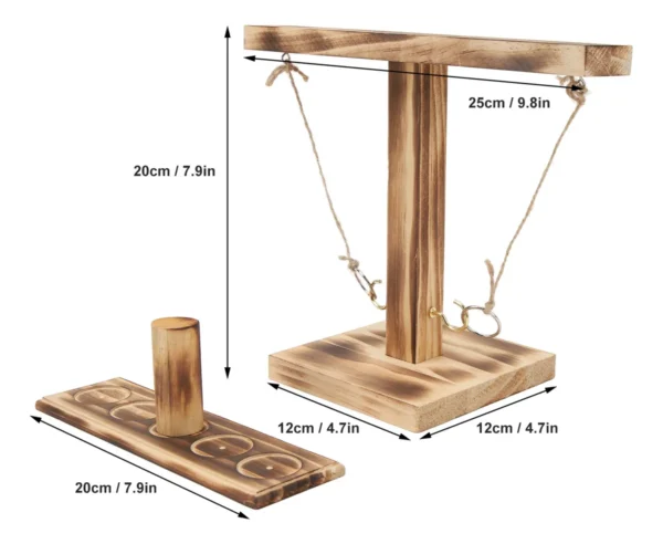 🪵🎯 Juego de Aros y Gancho de Madera – Diversión para Todas las Edades