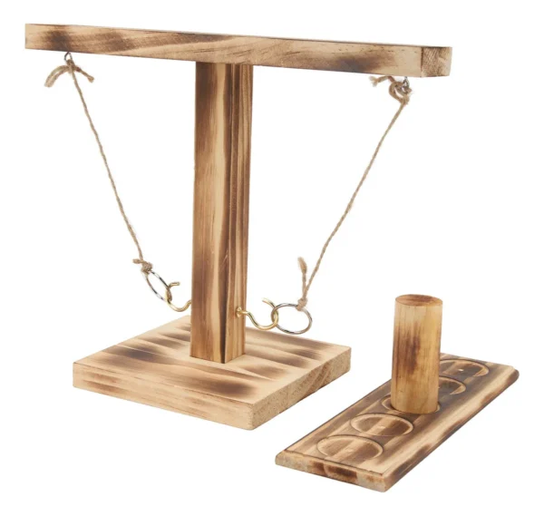🪵🎯 Juego de Aros y Gancho de Madera – Diversión para Todas las Edades