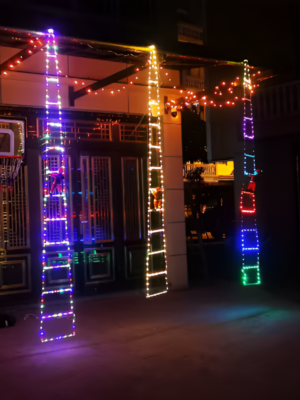 🎅✨ PAPÁ NOEL ESCALADOR CON LUCES LED – 2 METROS ✨🎅