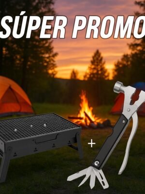 🔥 COMBO MINIPARRILLA PORTÁTIL + MARTILLO MULTIHERRAMIENTA