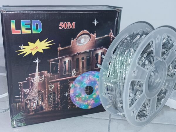 ✨🎄 LUZ LED NAVIDEÑA 50 METROS – 400 BOMBILLOS – MULTICOLOR / BLANCO CÁLIDO 🎄✨