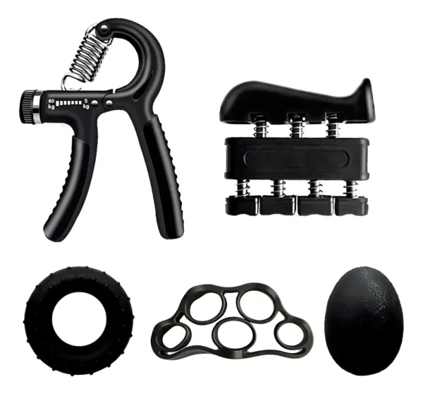 💪 Kit de Ejercicio para Manos 5 en 1 – Fortalece tu Agarre, Dedos y Antebrazos