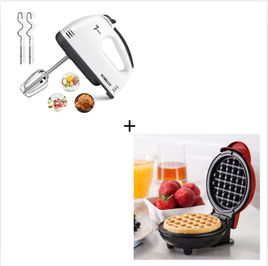 🍰 Combo Batidora + Waflera – ¡Perfecto para tus mejores recetas! 🧇✨