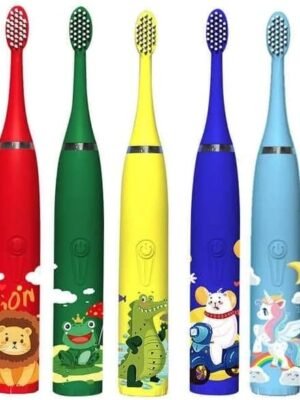 🦷✨ Cepillo Eléctrico Infantil Sónico – 6 Cabezales | Dibujos Animados